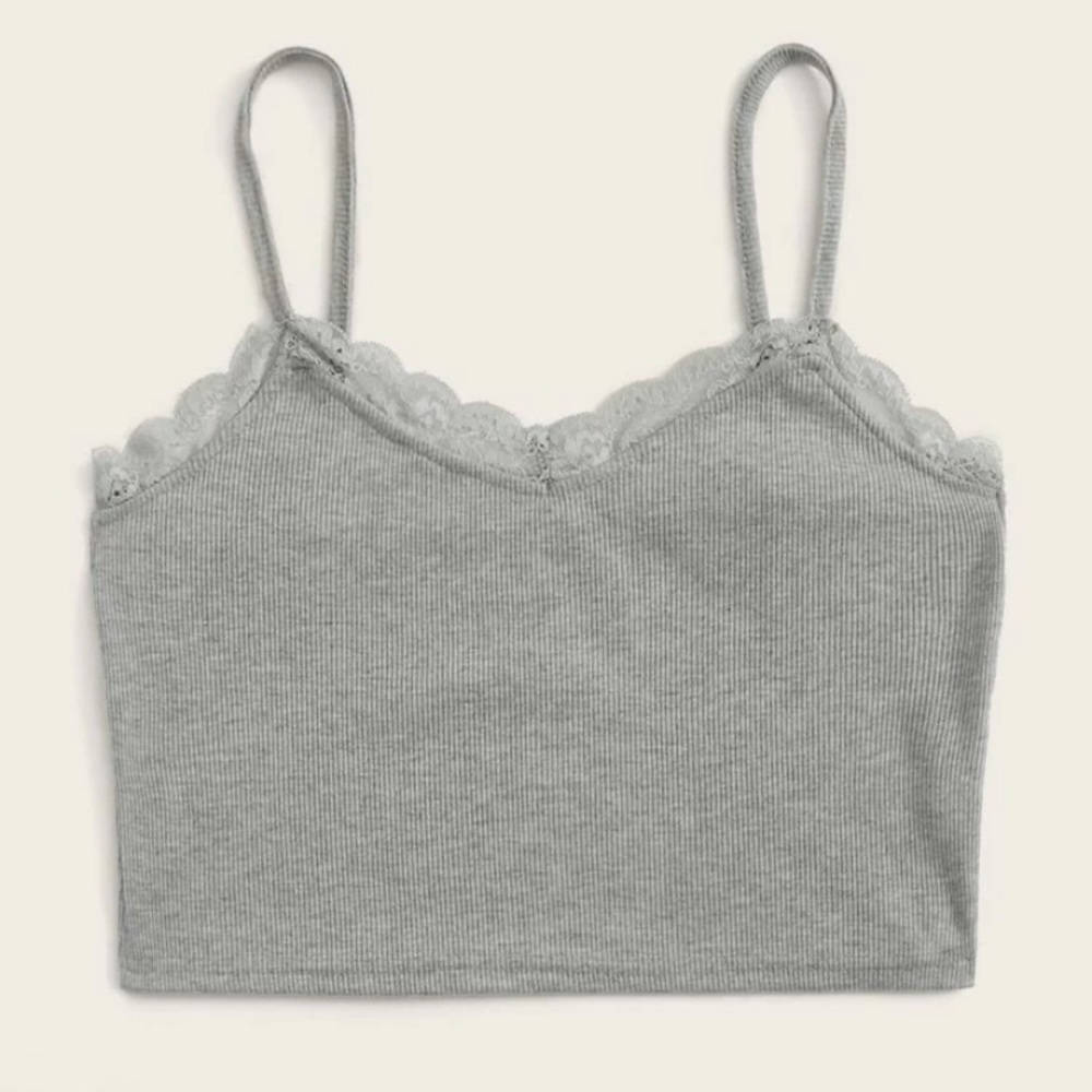 NWOT | Lace Cropped Cami Top